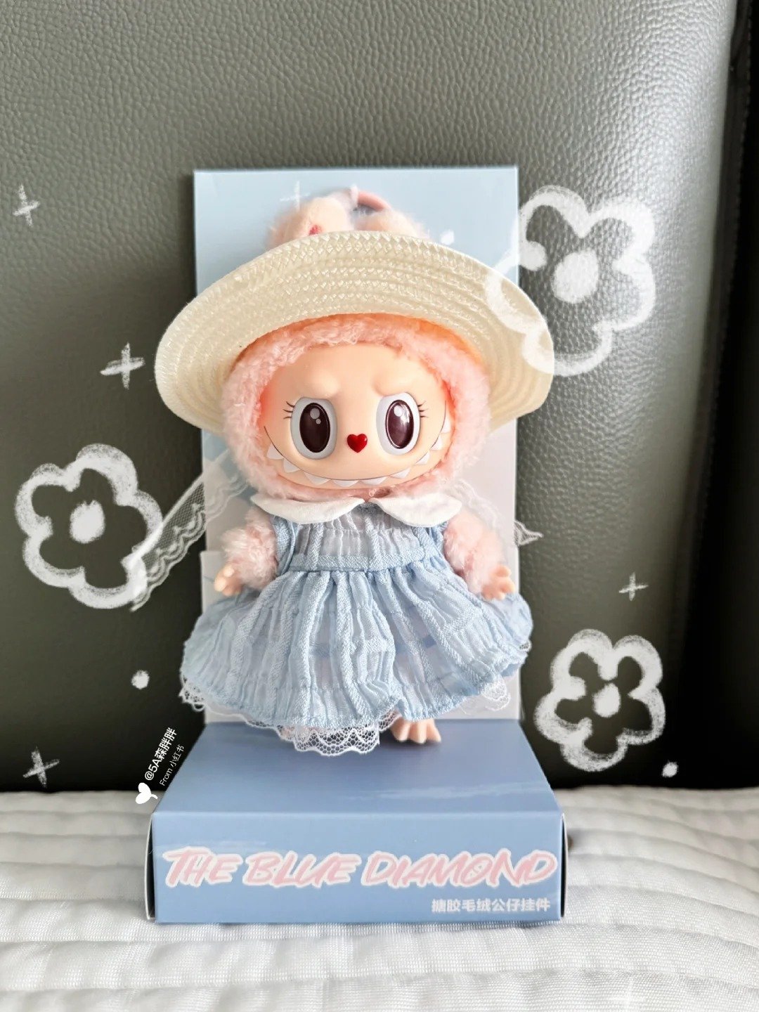 labubu mokoko – sweetheart series – summer party series （17cm）（product with a box）